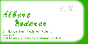 albert moderer business card